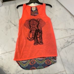 Self Esteen Mandala Elephant Tank, Small